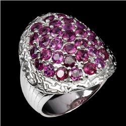 Natural Stunning Rhodolite Garnet Ring