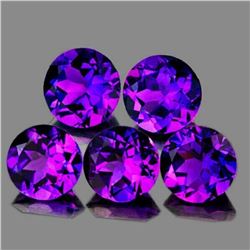 Natural Purple Amethyst 5 Pcs[Flawless-VVS]