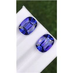 Natural Cushion Tanzanite Pair 6.73 Carats - VVS