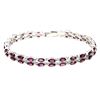 Image 2 : Natural Marquise Pink Rhodolite Garnet  Bracelet