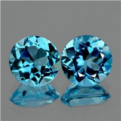 Natural Sky Blue Topaz Pair 8.00 MM[Flawless-VVS]