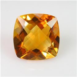 Natural Cushion Checker Citrine 5.30 Cts - Untreated