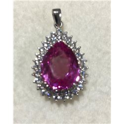 Natural Stunning Pink Topaz Pendant
