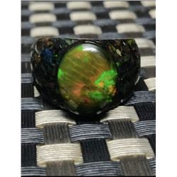 Natural Ethopian Colorfull Opal 32.00 Carats Ring