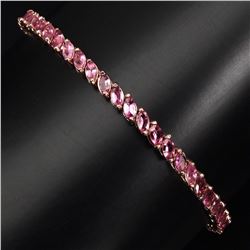 Natural  Marquise Top Rich Pink Tourmaline Bracelet