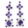 Image 1 : Ravishing Oval 10x8 Mm Intense Purple Amethyst Earrings