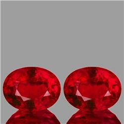 Natural AAA Fire Red Mozambique Ruby Pair