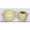 Image 1 : 2 MEDALTA BEAN POTS - 1 WITH LID