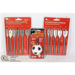 SEALED 2 PACKS OF WOOD BITS