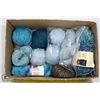 Image 1 : BOX OF YARN GREEN SHADES