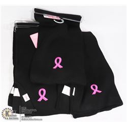LOT OF 6 NEW PINK RIBBON CAMPAIGN SCARFS DARK