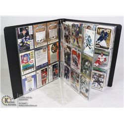 BINDER OF VARIOUS YEARS HOCKEY CARDS