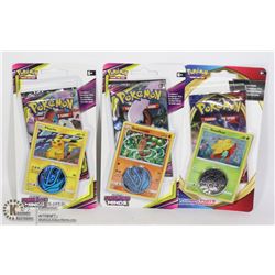 X3 POKEMON BLISTER PACKS, NEW, SEALED