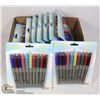 Image 1 : BOX OF 12 NEW PACKS OF ASSORTED COLORED