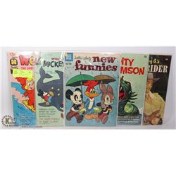 5 CLASSIC COMICS 10 CENT & 12 CENT VINTAGE  1950S