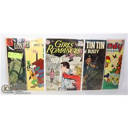 5 CLASSIC COMICS 10 CENT & 12 CENT VINTAGE  1950S