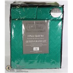 NEW URBAN HOME 3PC QUEEN SIZE QUILT SET