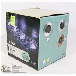 4 PACK SOLAR POWERED 12 X 2.5CM DECK LIGHTS