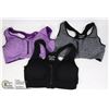 Image 1 : THREE SIZE L ZIP UP SPORTS BRAS