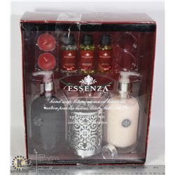 NEW ESSENZA HAND SOAP, LOTION, AROMA OIL BURNER