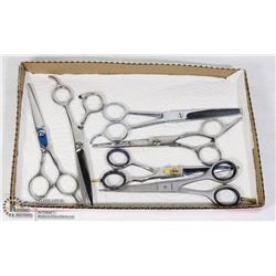 LOT OF 6 HAIR DRESSER SCISSORS