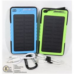 LOT OF 2 EDDIE BAUER SOLAR POWER BANKS 6000MAH