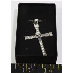 SILVER ALLOY CROSS NECKLACE