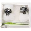 Image 1 : LOT OF 2 NEW SKULL HEAD RINGS (DIFFERENT