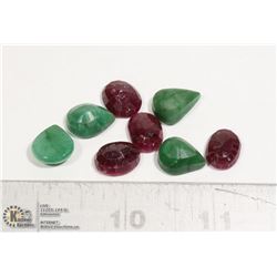 #109-RUBY/EMERALD GEMSTONES 65.85ct