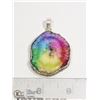Image 1 : #37-RAINBOW SOLAR QUARTZ PENDANT