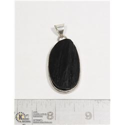 #25-BLACK TOURMALINE PENDANT (RAW)