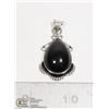 Image 1 : #19-NATURAL BLACK OBSIDIAN PENDANT