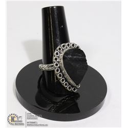 #57-BLACK TOURMALINE RING (RAW) SIZE 9.5