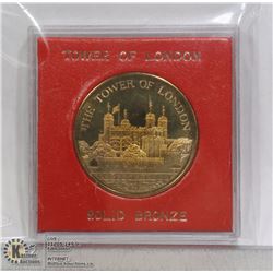 TOWER OF LONDON SOLID BRONZE MEDAL