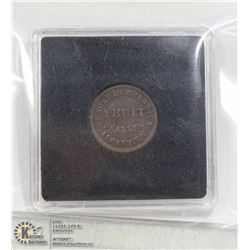 1863 USA CIVIL WAR STORE CARD PENNY