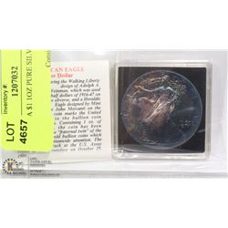 1993 USA $1 1OZ PURE SILVER EAGLE TONED