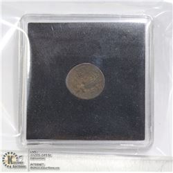 CAMBODIA 1847-1860 1/2 FUANG SILVER COIN