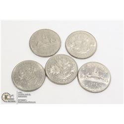LOT OF 5 CANADA COINS