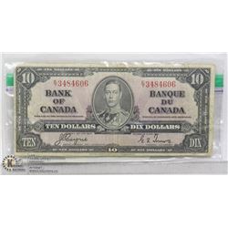 1937 CANADA $10 BILL