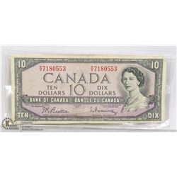1954 CANADA $10 BILL