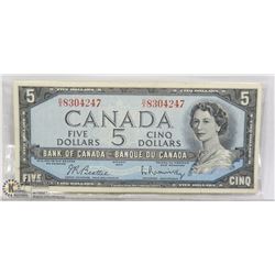 1954 CANADA $5.00 BILL