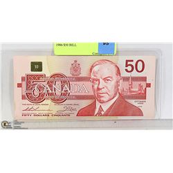 1986 CANADIAN $50 BILL
