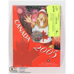 2005 CANADA DAY COLORIZED COMMEMORATIVE 25 CENT