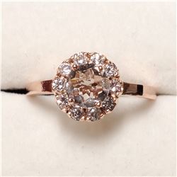 14K ROSE GOLD MORGANITE(1CT) DIAMOND