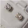 Image 4 : 14K WHITE GOLD DIAMOND(F-G,I2-I3)(0.8CT) EARRINGS