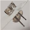 Image 5 : 14K WHITE GOLD DIAMOND(F-G,I2-I3)(0.8CT) EARRINGS