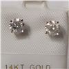 Image 1 : 14K WHITE GOLD DIAMOND(F-G, I2-I3)(0.98CT) EARRING
