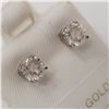 Image 3 : 14K WHITE GOLD DIAMOND(F-G, I2-I3)(0.98CT) EARRING