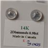 Image 5 : 14K WHITE GOLD DIAMOND(F-G, I2-I3)(0.98CT) EARRING