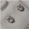 Image 2 : 10\14K WHITE GOLD CUBIC ZIRCONIA 4*4MM EARRINGS